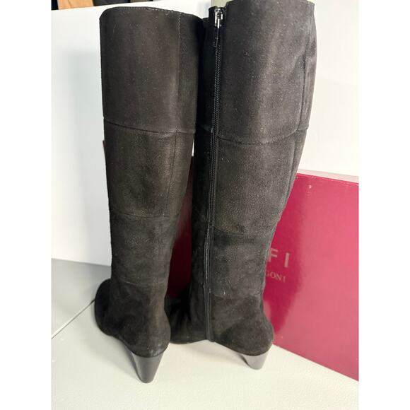 Amalfi by Rangoni Italian Cashmere Manta Black High Boots NWOT inBox Size 7 1/2N - Picture 3 of 6